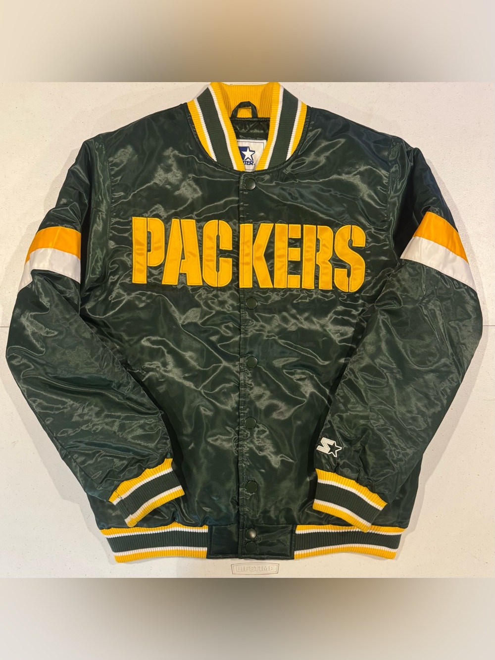 STARTER Green Bay Packers NFL Football Satin Jacket size medium